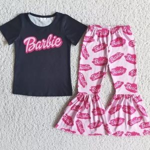 Boutique custom Kids Barbie 2 Piece Set 4T